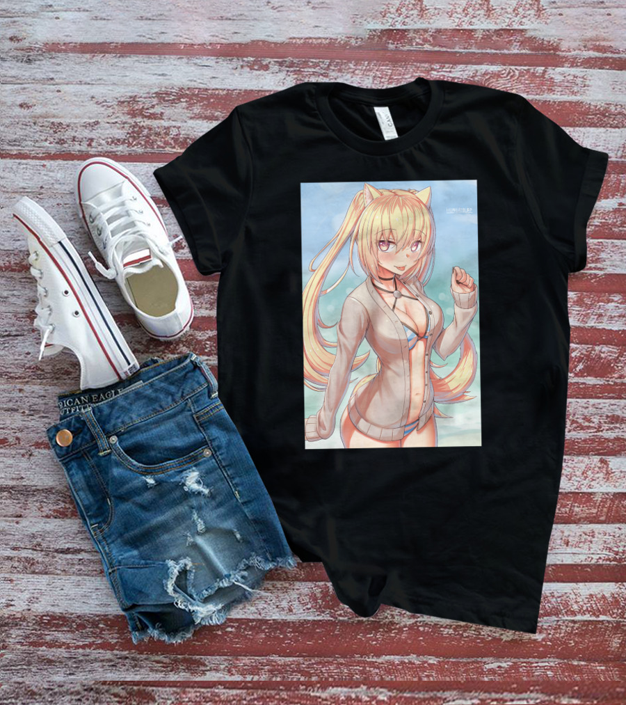 Snuffy Merch Hungrykitty Catgirl Anime Character T-Shirt