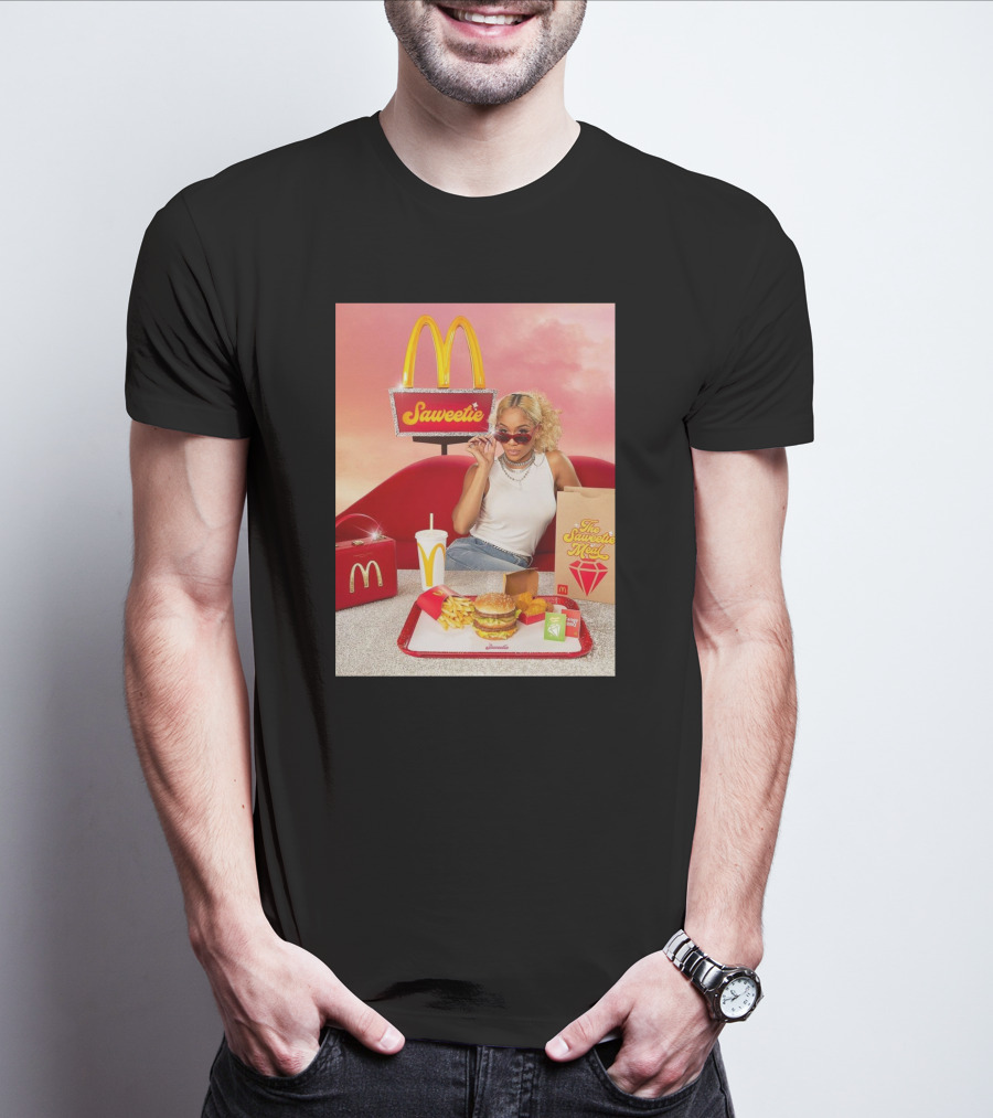 Saweetie Meal McDonald's Promo Featuring Iconic Branding And Menu Items T-Shirt