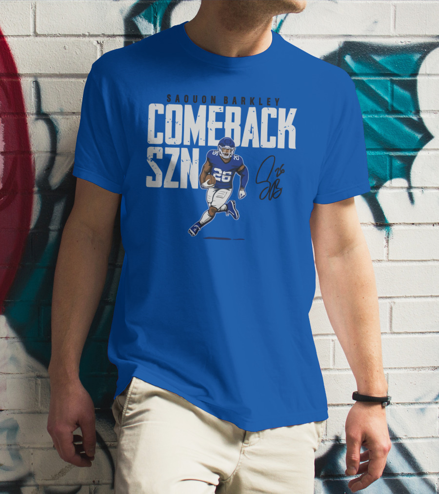 Saquon Barkley Comeback SZN 26 Football T-Shirt