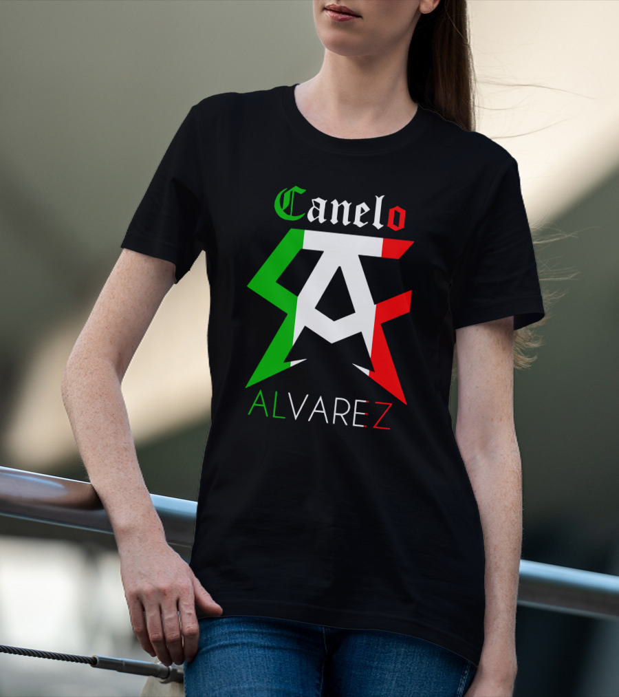 Canelo Alvarez Mexican Flag Colors CA T-Shirt