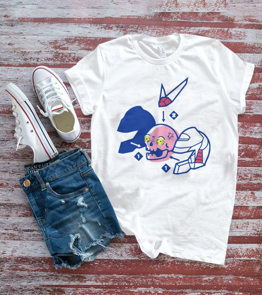 Pewdiepie Mecha Anatomy Skull Robot Disassembled T-Shirt