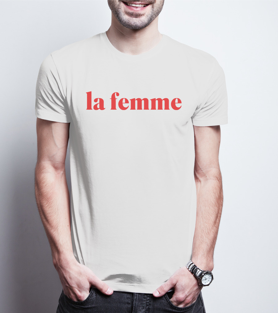 La Femme Band Red Text T-Shirt