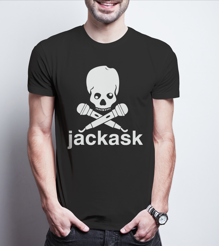 Jackask Jacksfilms Skull And Microphones T-Shirt