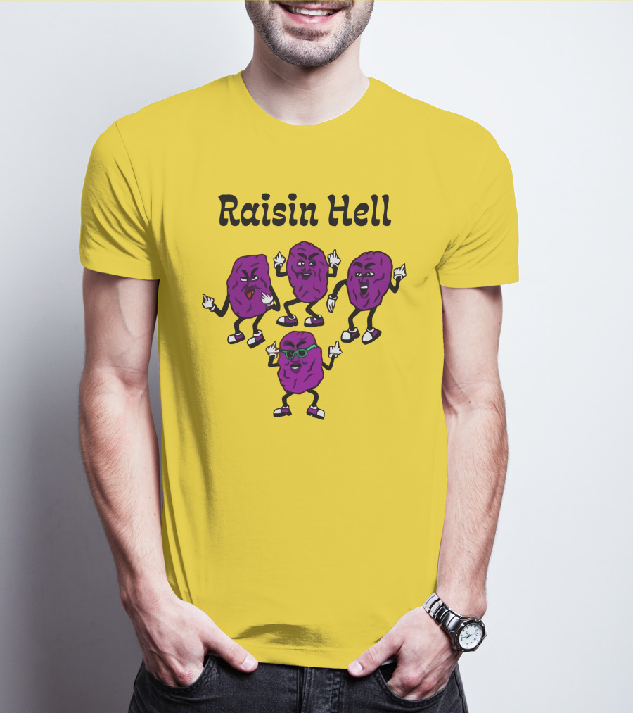 Raisin Hell Dancing Cartoon Purple Raisins T-Shirt