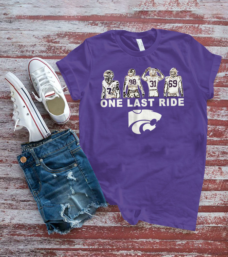 K-State Football One Last Ride Wildcats Players T-Shirt