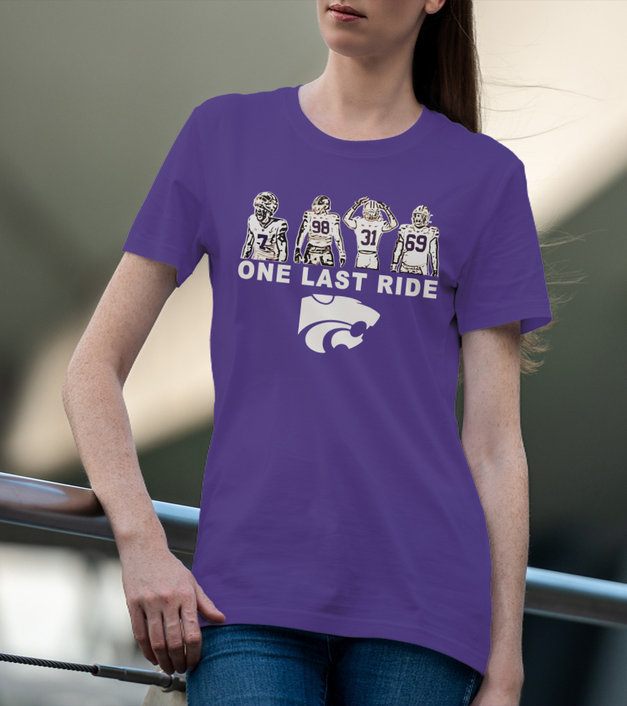 K-State Football One Last Ride Wildcats Players T-Shirt
