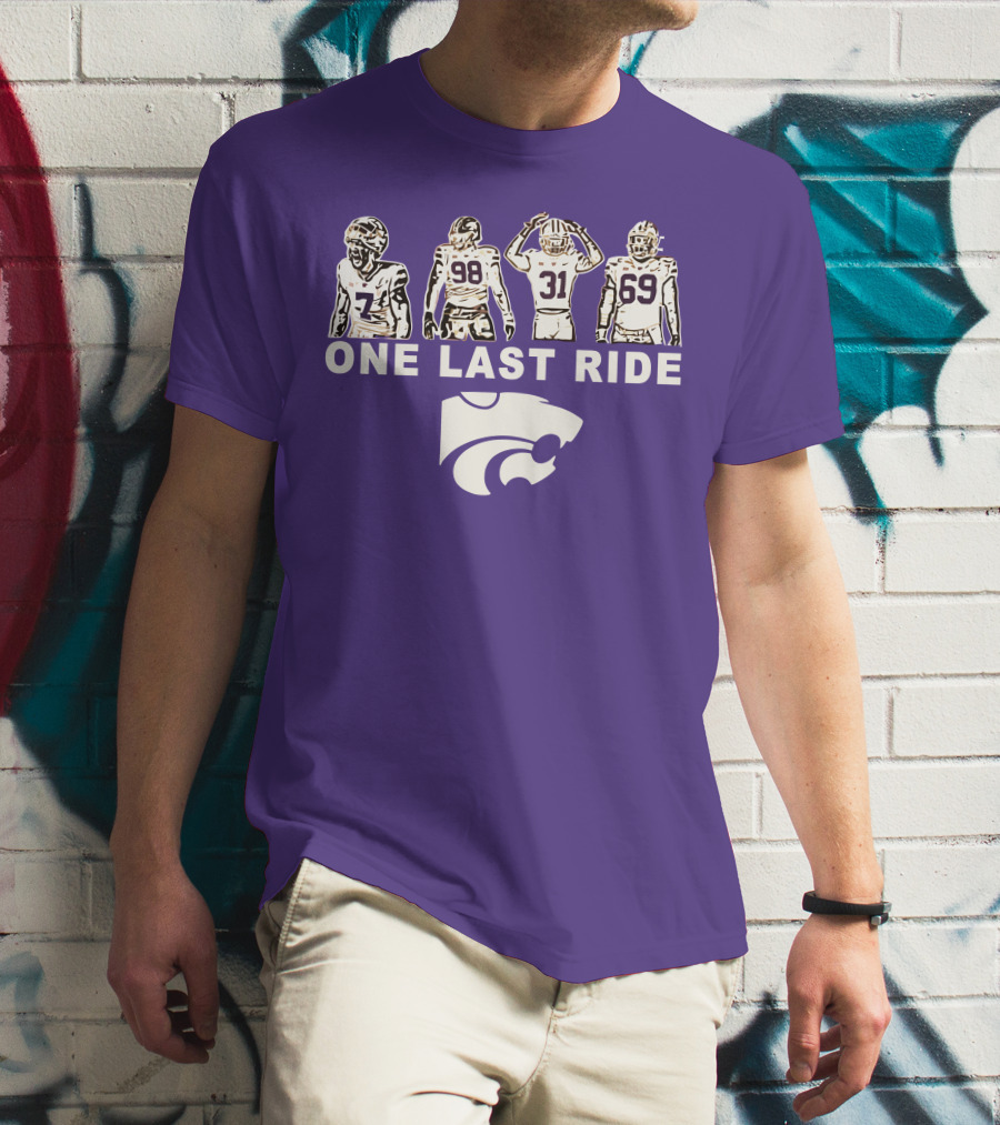 K-State Football One Last Ride Wildcats Players T-Shirt