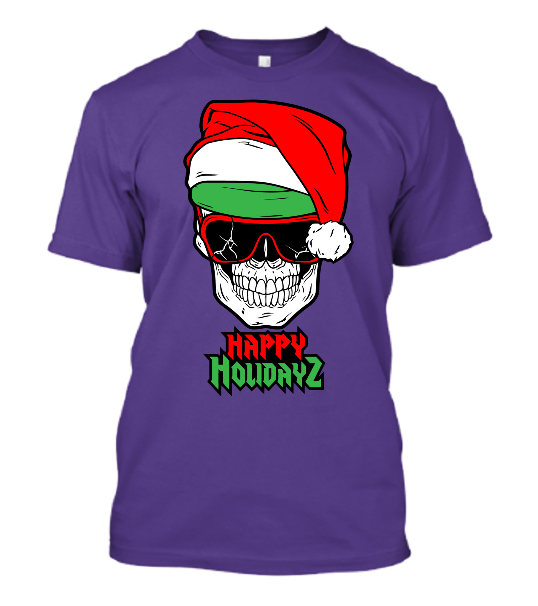 Matt Cardona Happy Holidayz Skull Santa Hat T-Shirt