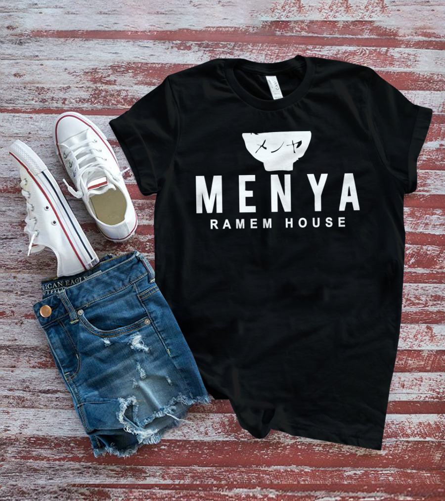 Menya Ramen House Bowl And Text T-Shirt