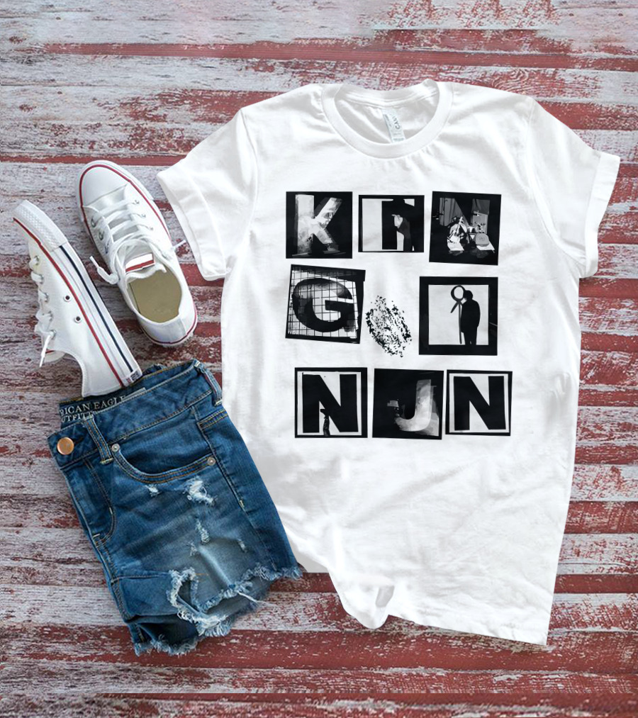 KING NUN SQUARES MERCH BLACK WHITE BLOCKS T-Shirt