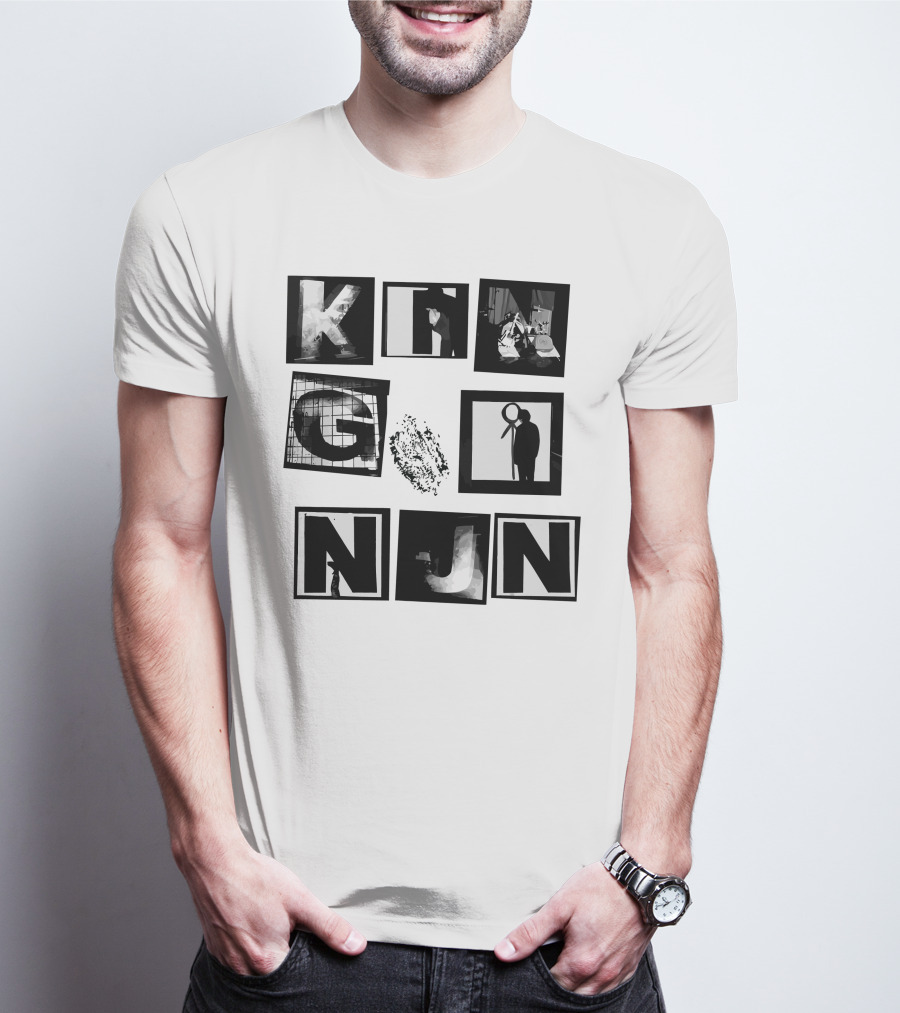 KING NUN SQUARES MERCH BLACK WHITE BLOCKS T-Shirt
