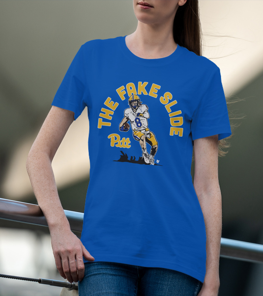 Pitt Kenny Pickett The Fake Slide Football Action T-Shirt