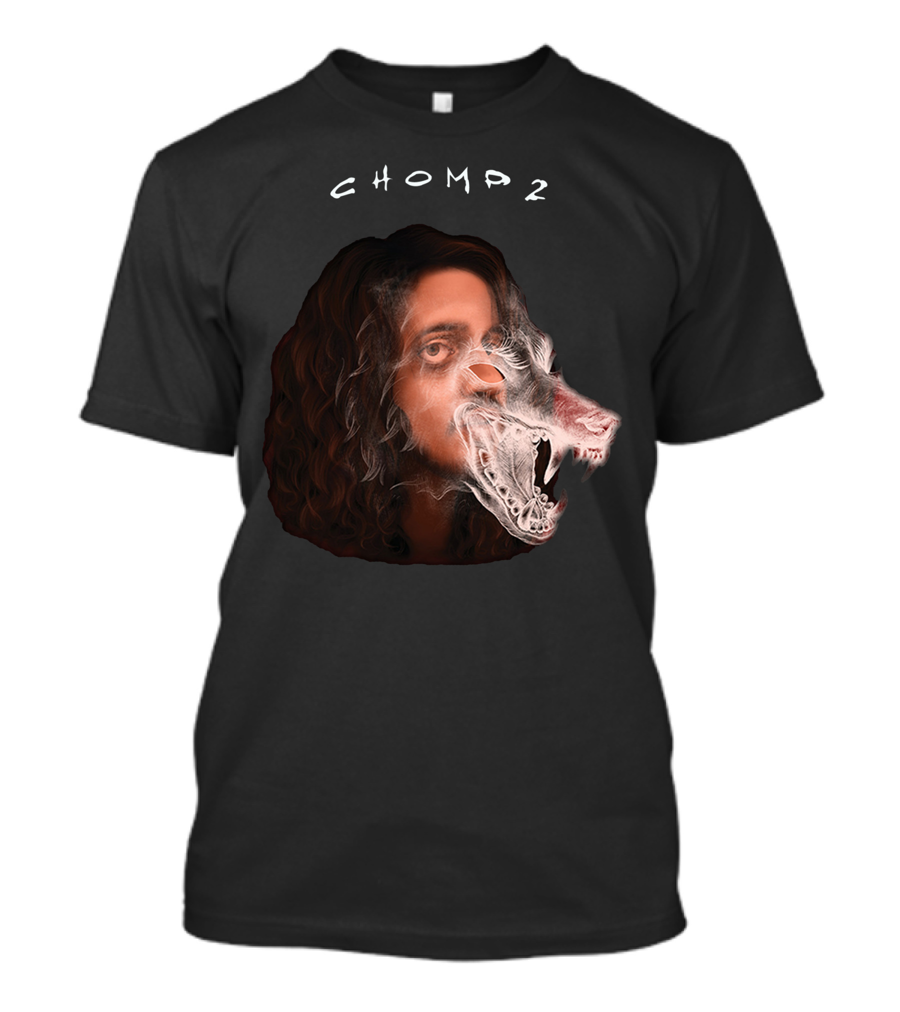 Russ Chomp 2 Smoke Wolf Face T-Shirt
