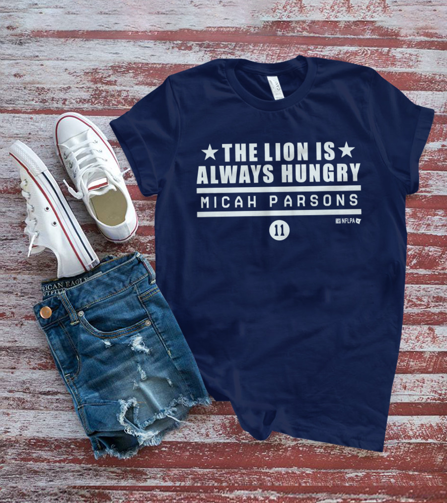 Micah Parsons 11 NFLPA The Lion Is Always Hungry T-Shirt