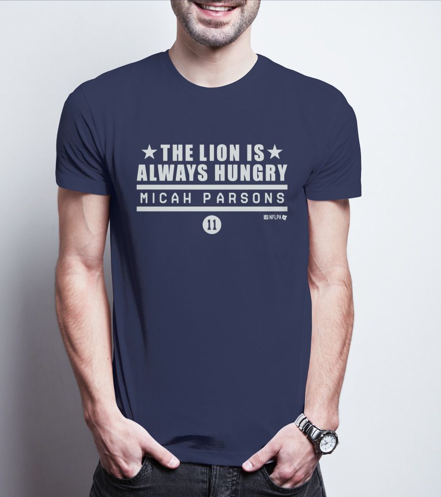 Micah Parsons 11 NFLPA The Lion Is Always Hungry T-Shirt