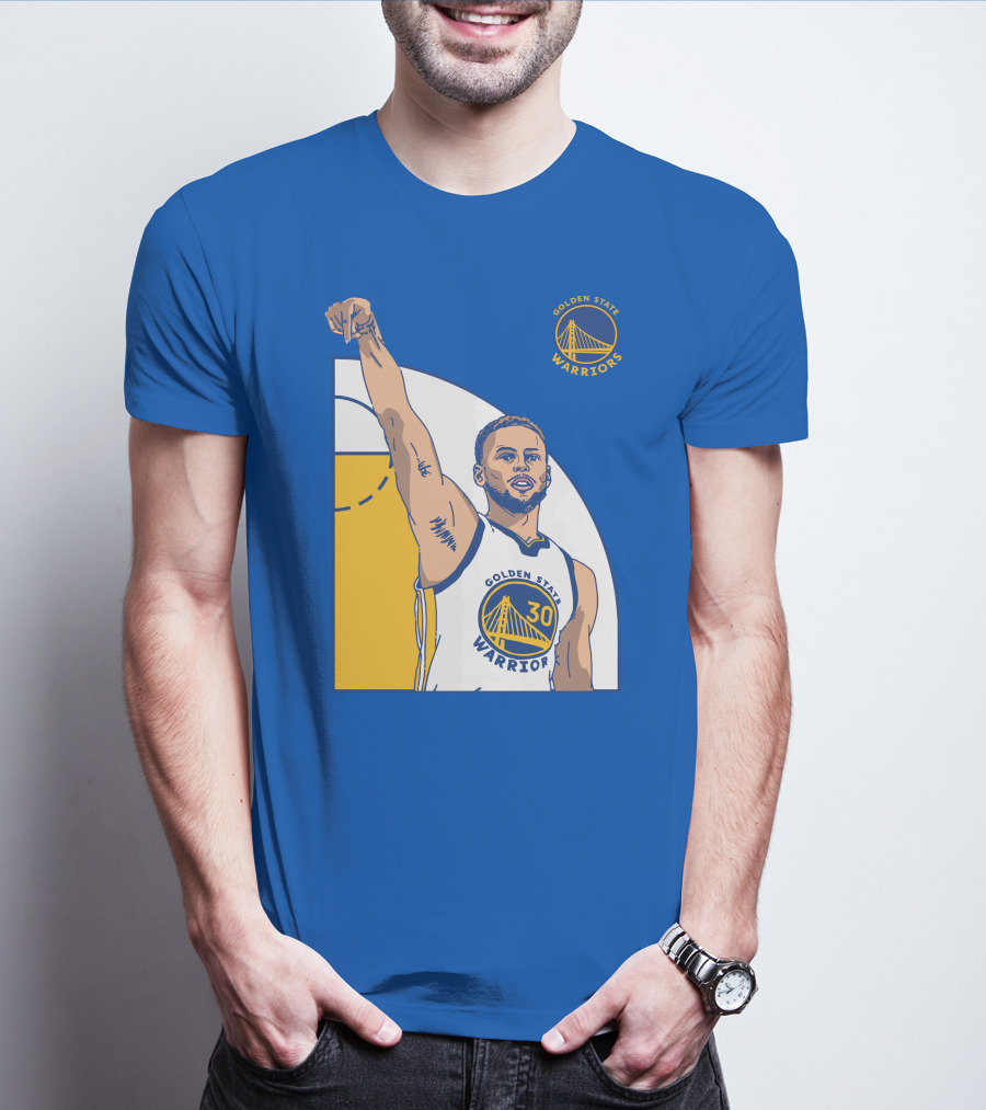 Stephen Curry Golden State Warriors NBA Royal 30 T-Shirt