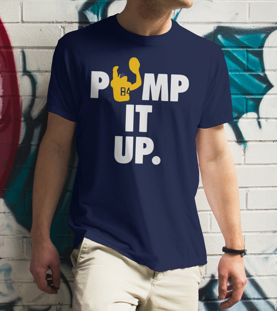 Pump It Up Blue B4 Ninety Football Gesture T-Shirt
