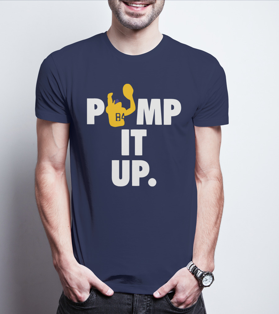 Pump It Up Blue B4 Ninety Football Gesture T-Shirt