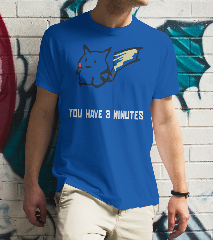 You Have 3 Minutes Pikachu Inspired Joke T-Shirt