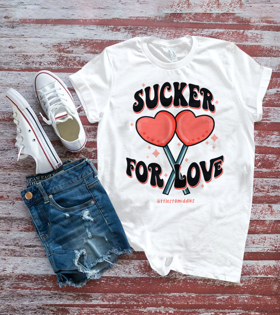 Sucker For Love Heart Lollipops Littlestomiddles T-Shirt