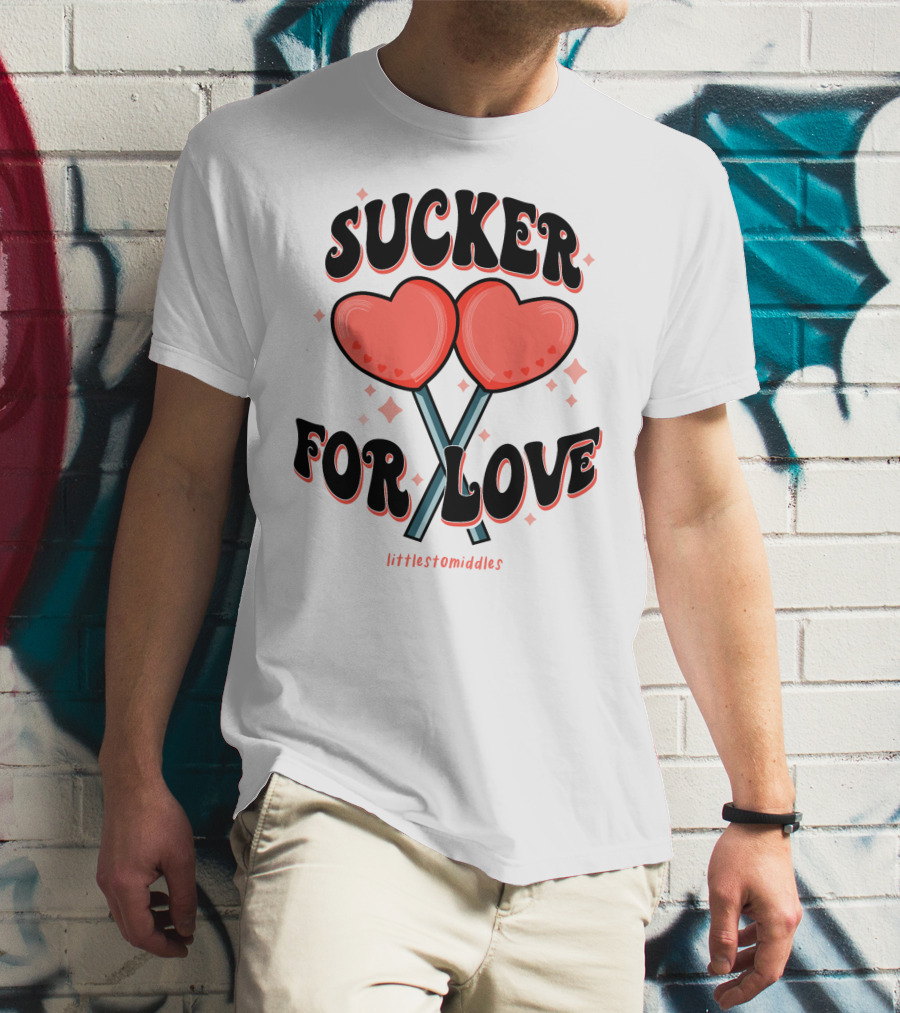Sucker For Love Heart Lollipops Littlestomiddles T-Shirt
