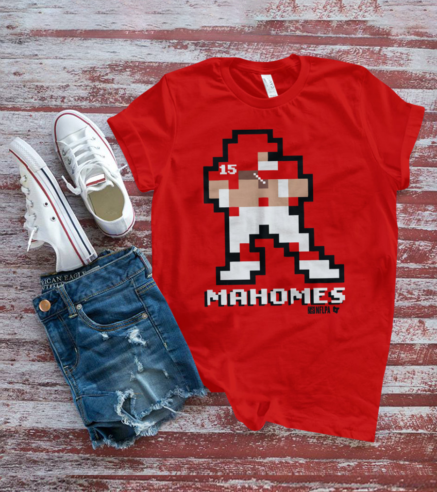 Patrick Mahomes 8 Bit NFLPA Pixelated Player T-Shirt