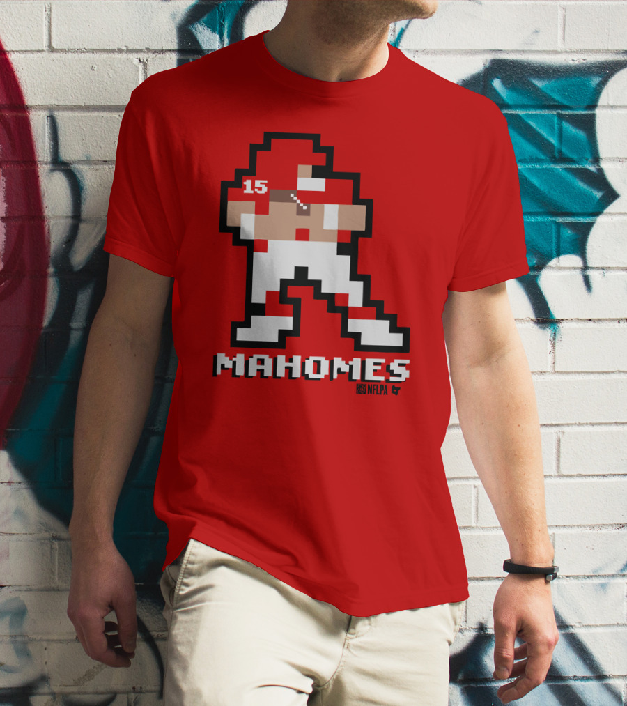 Patrick Mahomes 8 Bit NFLPA Pixelated Player T-Shirt