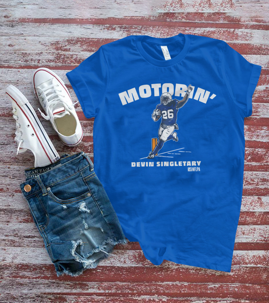 MOTORIN' Devin Singletary NFLPA Number 26 Football Run T-Shirt