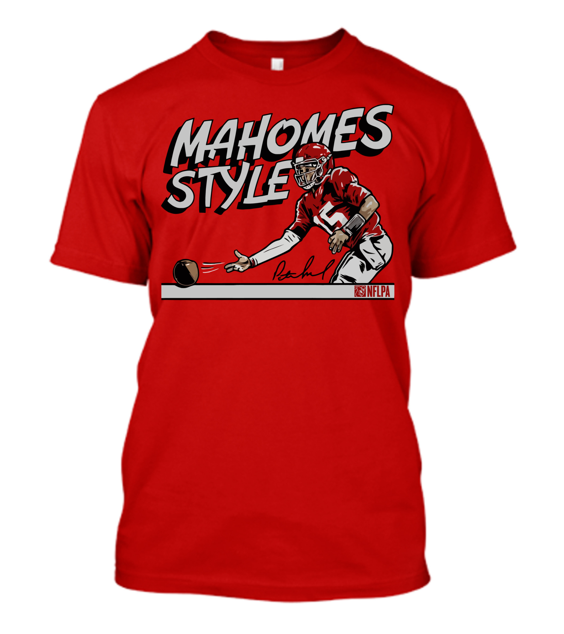 MAHOMES STYLE NFLPA Football Quarterback Signature T-Shirt