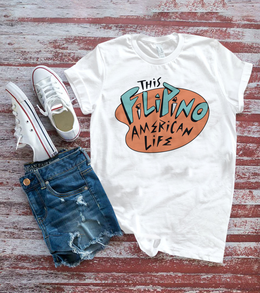 This Filipino American Life TFAL Retro Vibe Text T-Shirt