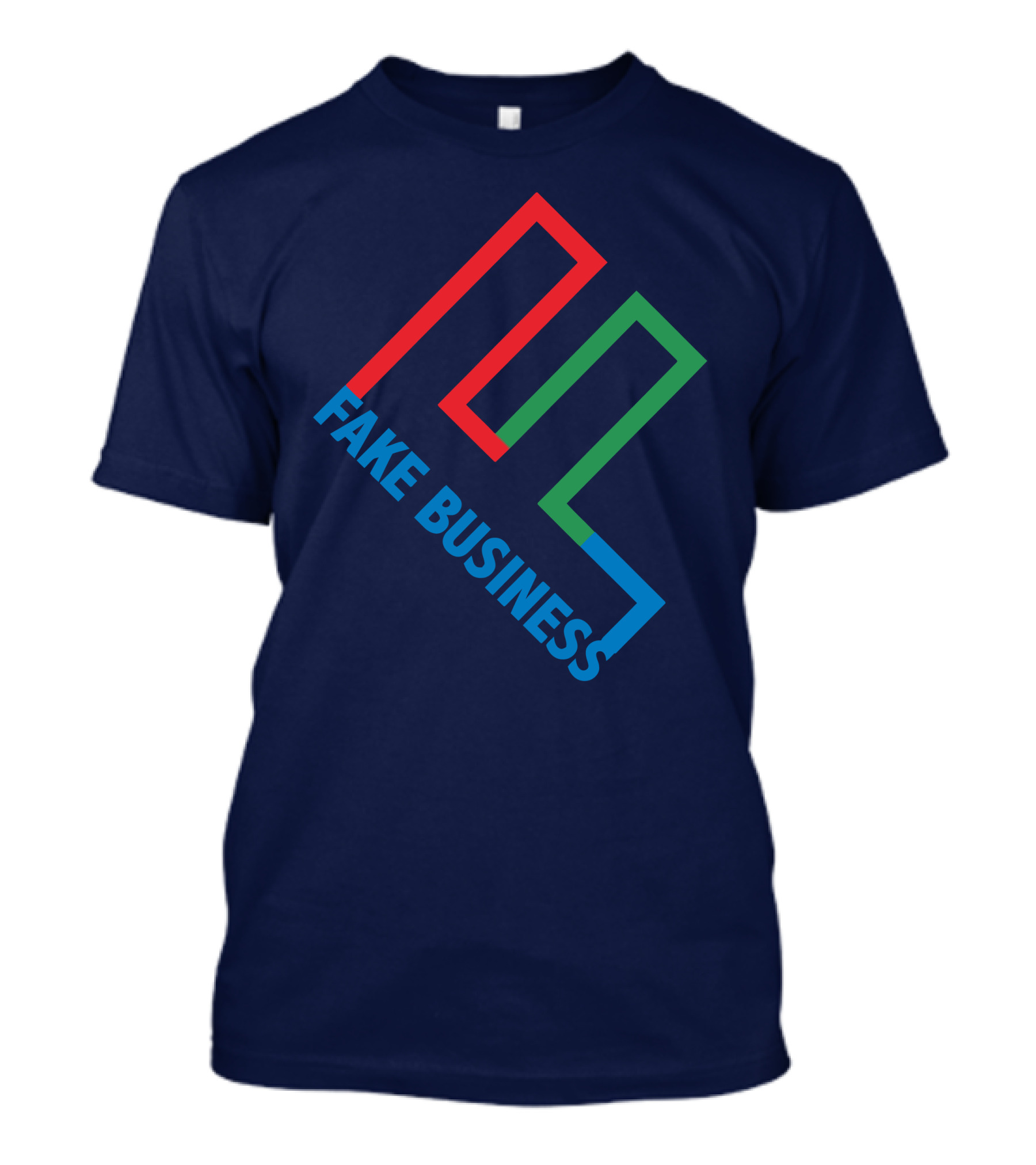 Fake Business Logo With Red Green Blue Lines T-Shirt