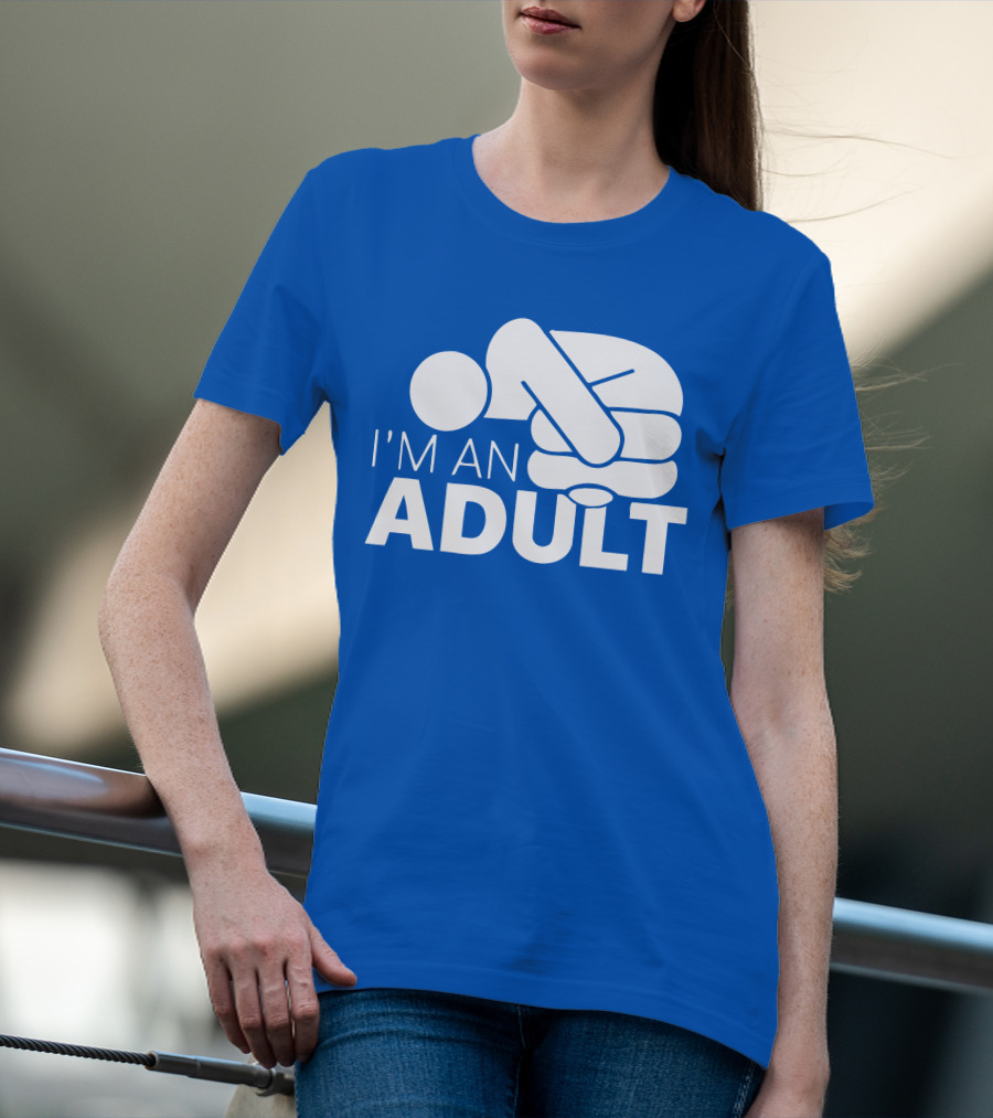 I'm An Adult Finger Circle Game Joke T-Shirt
