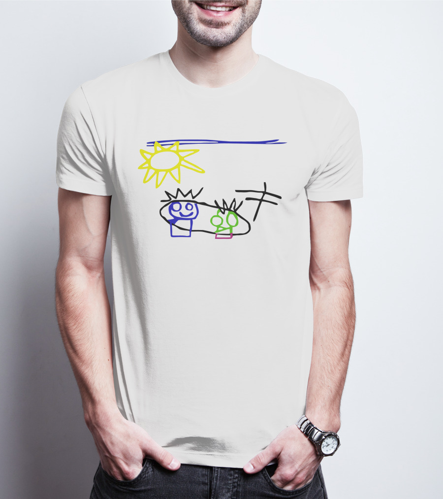 Russell Westbrook Son Childlike Drawing Sun And Figures T-Shirt