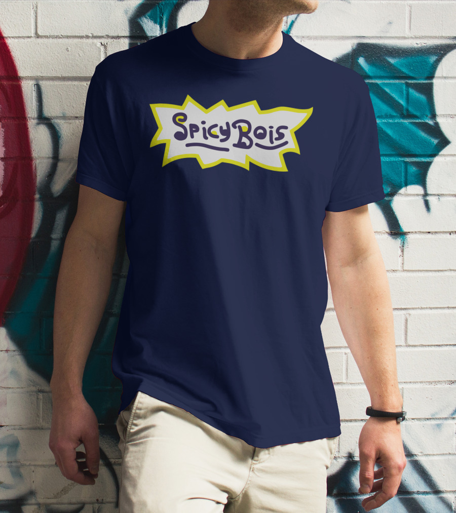 Spicy Bois Bold Text Unique T-Shirt