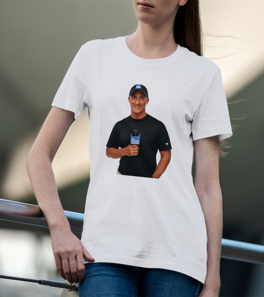 Jim Cantore The Weather Channel Mic And Cap T-Shirt