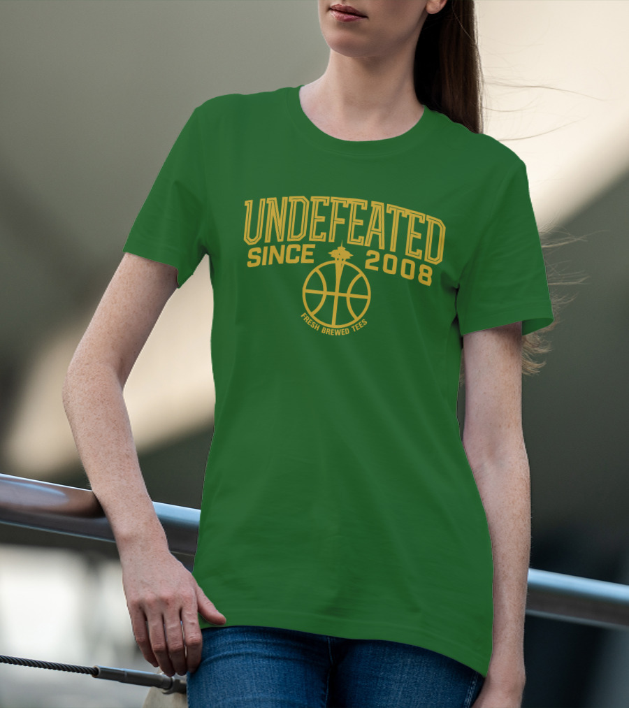 Undefeated Since 2008 Fresh Brewed Tees Basketball T-Shirt