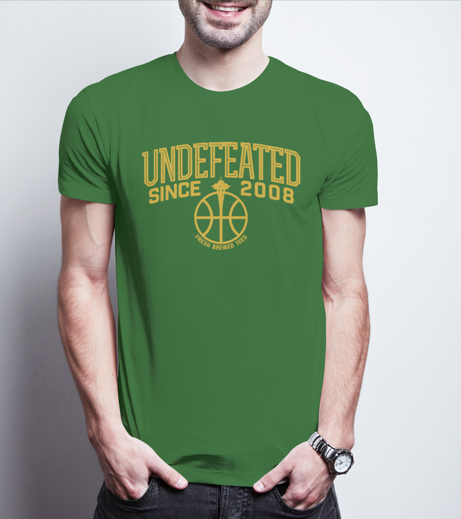Undefeated Since 2008 Fresh Brewed Tees Basketball T-Shirt