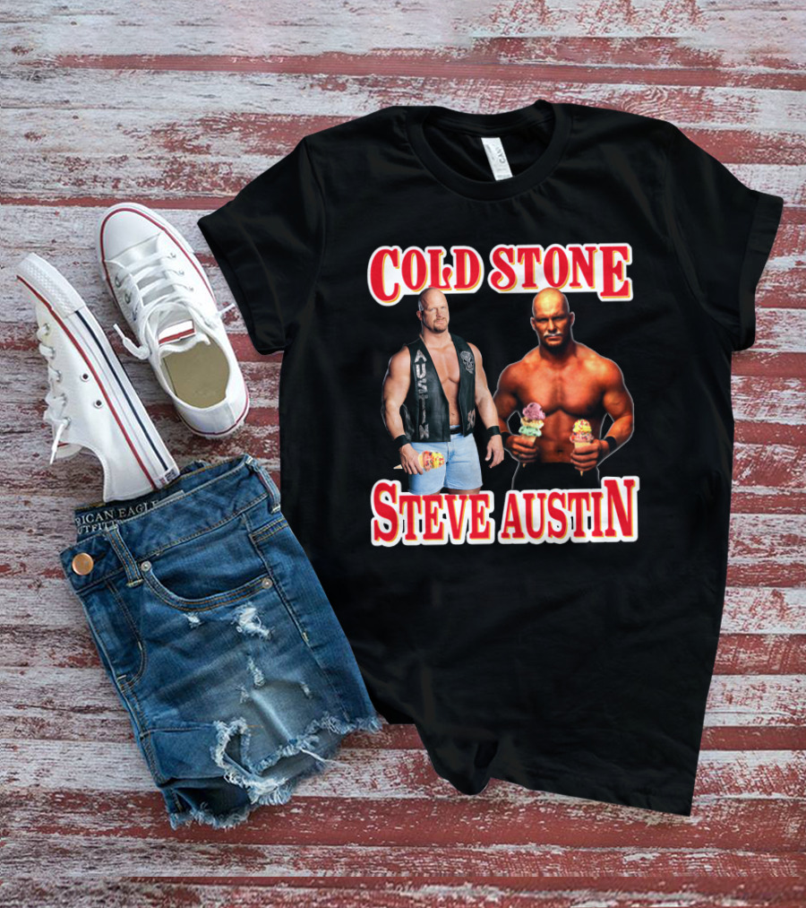 Cold Stone Steve Austin Ice Cream Wrestler Crossover T-Shirt