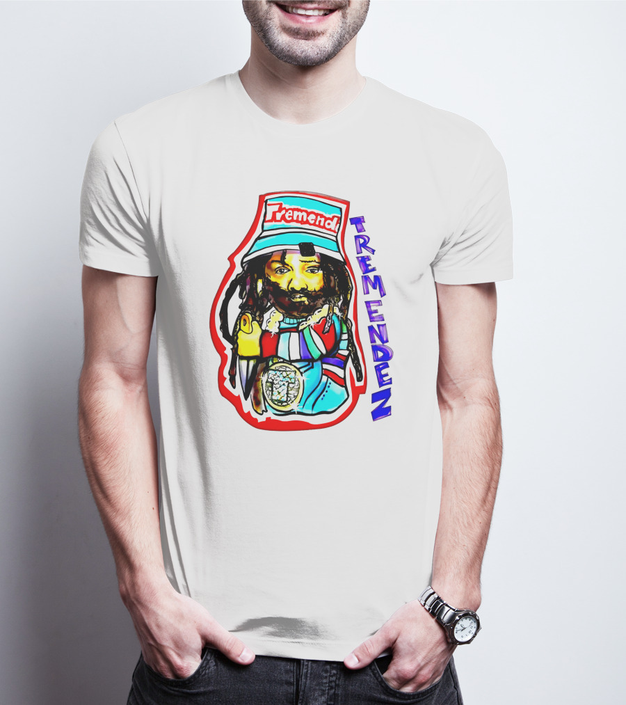 Kanye West Tremendez Tremend Red Blue Colorful T-Shirt