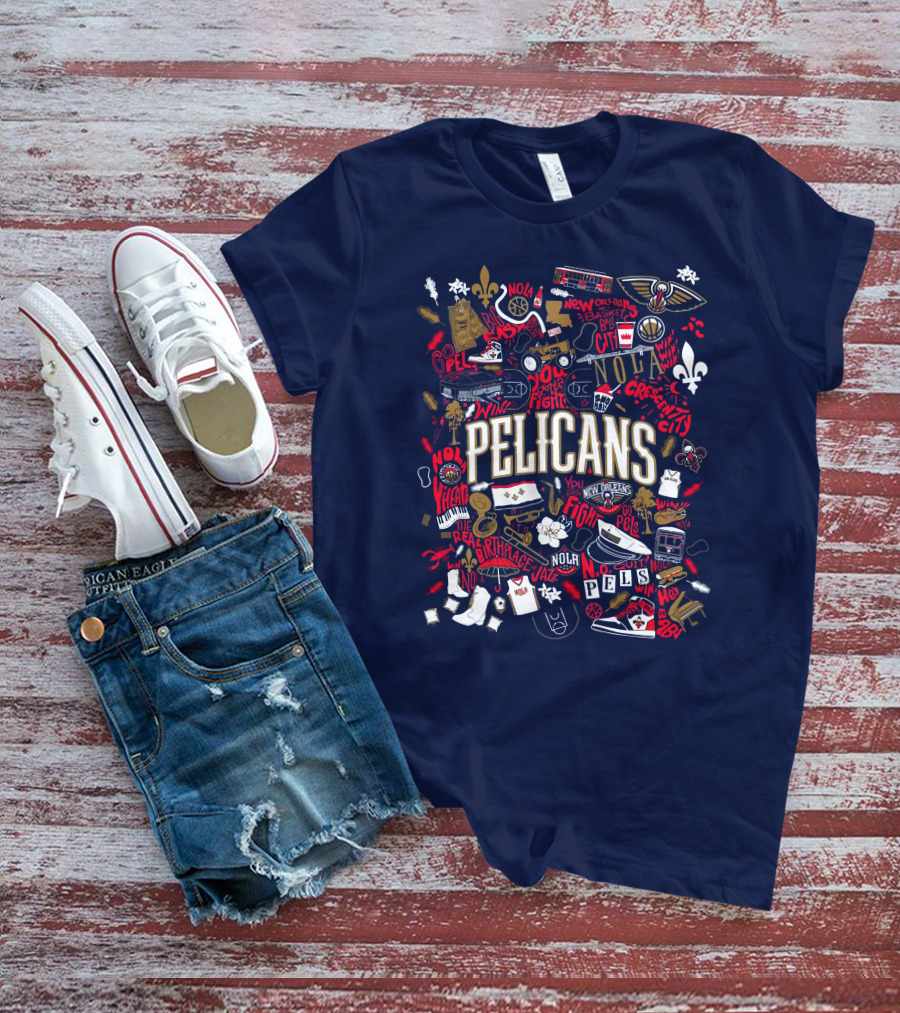 Pelicans NOLA Opening Night Smoothie King Fleur-de-Lis New Orleans Jazz Basketball T-Shirt