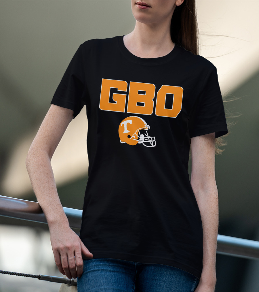GBO Tennessee Football Go Big Orange T Helmet T-Shirt