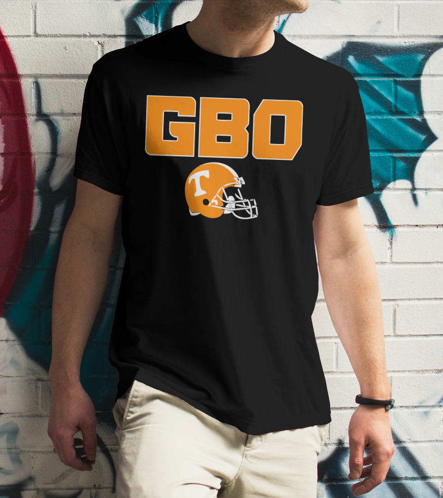 GBO Tennessee Football Go Big Orange T Helmet T-Shirt
