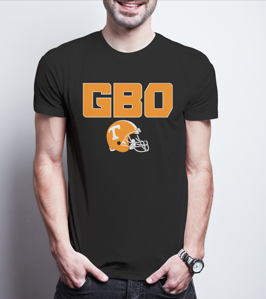 GBO Tennessee Football Go Big Orange T Helmet T-Shirt