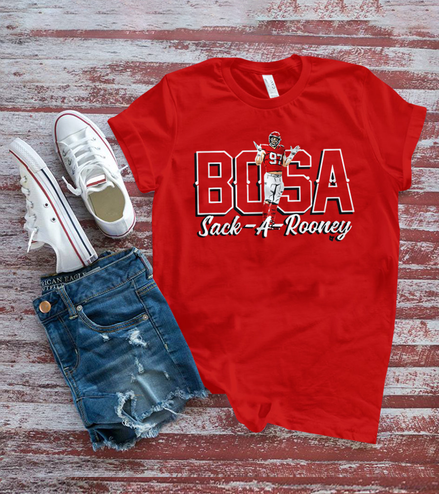 Bosa Sack-A-Rooney 97 Football Player Pose T-Shirt