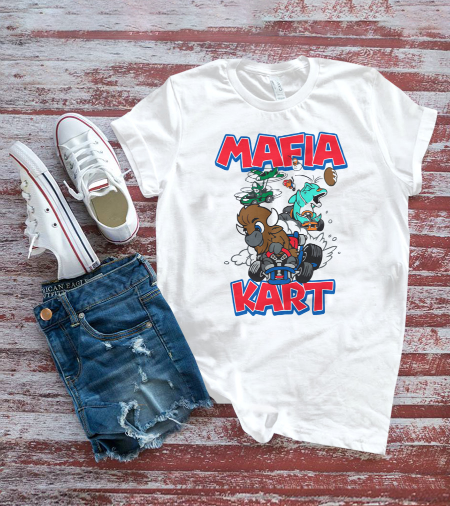 Buffalo Racing Fun Mafia Kart Football Chaos T-Shirt