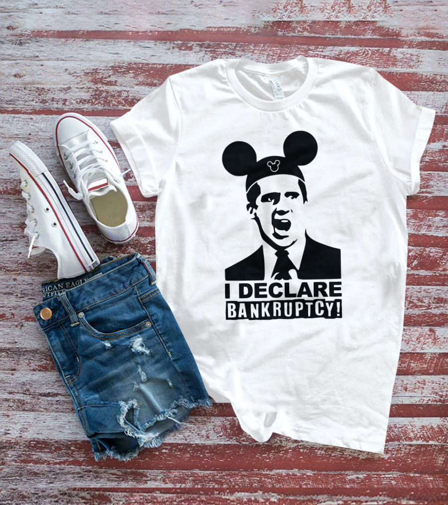 I Declare Bankruptcy Parody With Mickey Ears T-Shirt