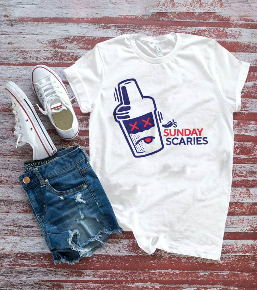 Chili's Sunday Scaries Drink Shaker Icon With Fun Expression T-Shirt