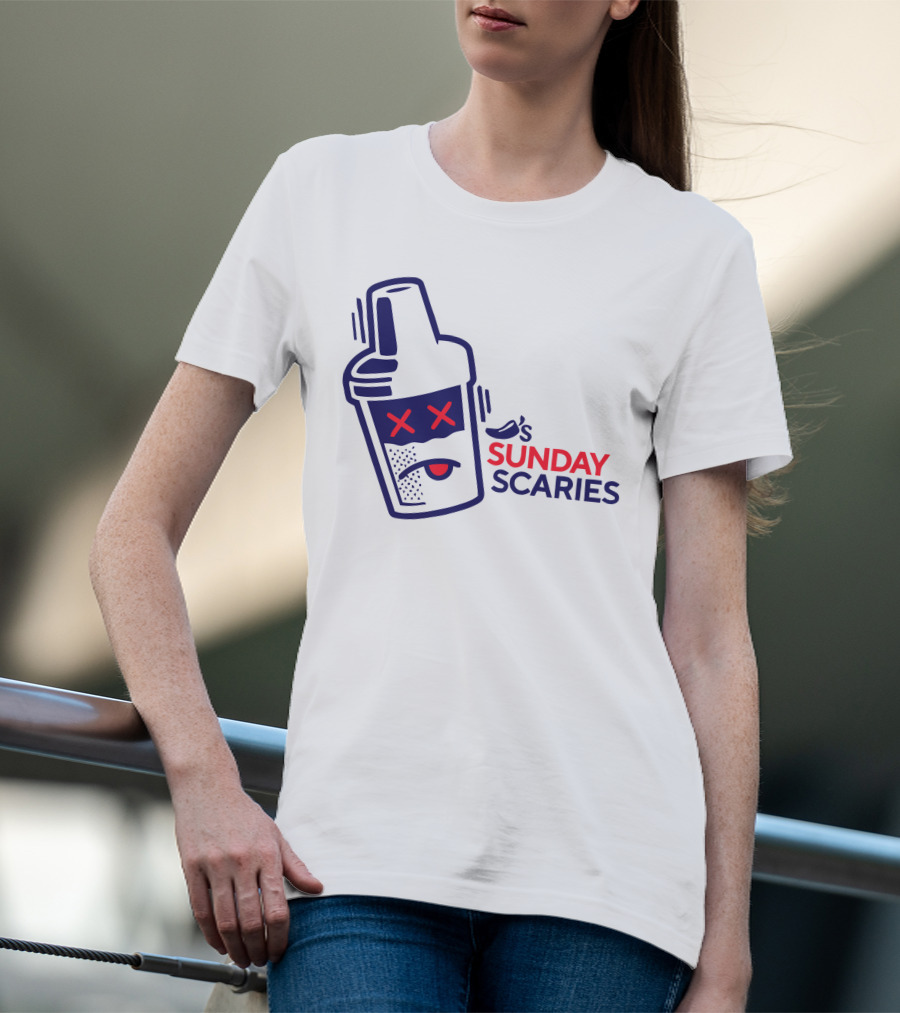 Chili's Sunday Scaries Drink Shaker Icon With Fun Expression T-Shirt