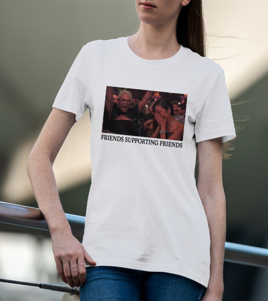 FRIENDS SUPPORTING FRIENDS MICHELLE YEOH JAMIE LEE CURTIS T-Shirt