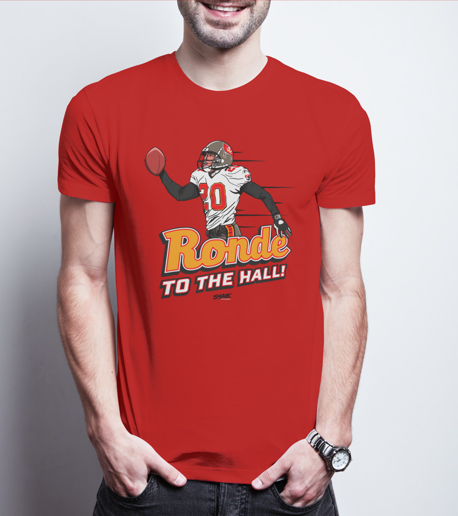 Ronde Barber Tampa Bay Buccaneers Hall Of Fame T-Shirt